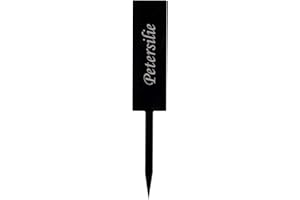 Bütic GmbH Acrylglas Pflanzschilder Stab schwarz - Gartenstecker, Kräuter-Stab, Pflanzenstecker - Auswahl + Wunschname, Pflanzenname:Petersilie