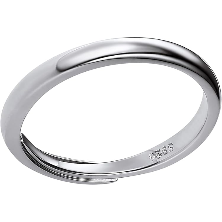 999 Sterling Silver Engagement Ring, Silver Mens Wedding Band