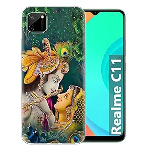 Fashionury Printed Soft Silicone Designer Pouch Mobile Back Cover For Realme C11 Case And Covers | For Boys & Girls -P028 - Multi-Coloured