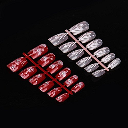 Nagel Kunst, Oyedens 144pcs Acryl ManiküRe Gel KüNstliche Falsche NäGel Kunst - 5