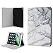 Produktbild iPad Pro Hülle, Schutzhülle für iPad Pro (10,5 Zoll) 2017 PU Leder Flip Wallet Cover in Book Style Stand Case Handyhülle Karteneinschub und Magnetverschluß Ständer Unterstützung Wake, Sleep Funktion in Weiß Marmor Muster