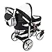 Chilly Kids Matrix II Pram & Pushchair Travel System (car seat & adapter, raincover, mosquito net, swivel wheels) 21 Black & football fever
