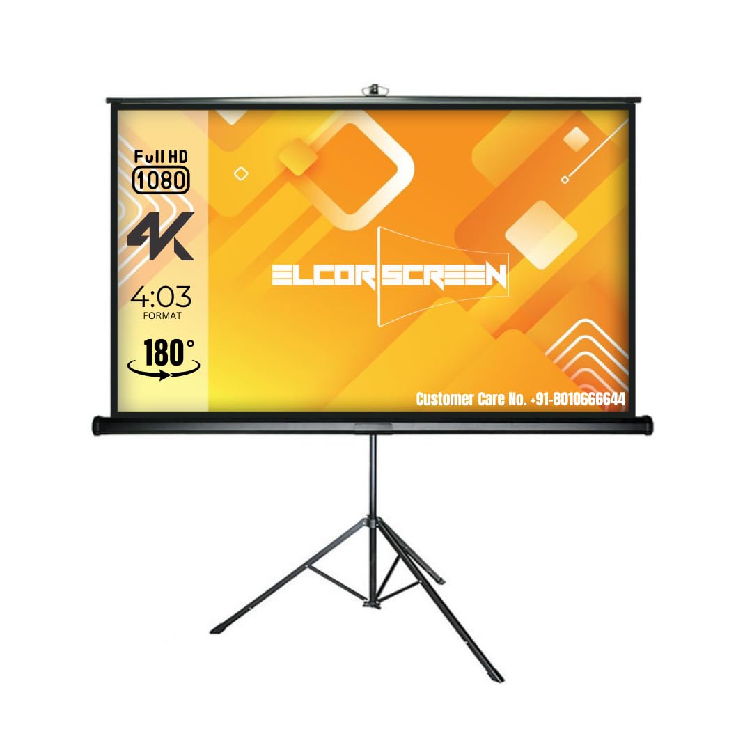 ELCOR Tripod Projection Screen Review: 84" UltraHD 4K for Indoor and Outdoor Use