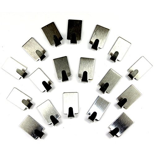 VORCOOL 12st Selbstklebend Edelstahl Handtuch Haken Handtuch Racks Wand Haken für Küche Bad - 2