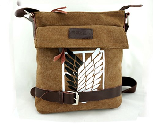 CoolChange Bolso de paño marrón de la legión de reconocimiento de la Serie Ataque a los Titanes