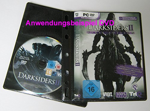 250 Stück Kronenberg24 CD DVD Blu Ray Hüllen XXL Ordner Sleeves 3in1 mit doppelseitigen Taschen für Cover, Booklets Einleger und 2 Disks - 5