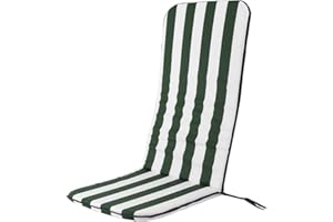 PARAMAISON Cuscino Copri Sedia Sdraio da Giardino Relax 120, Universale, con Laccetti ed Elastico, Imbottito 3cm, 45x120 cm
