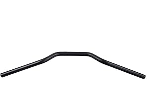 EVGATSAUTO Motorcycle Handlebar, Universal 7/8" 22mm Motorcycle Tracker Handlebar Steel Drag Bar, High-Rise Tracker Handle Bars (Black) for Motocross Enduro