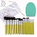 Start makers® 24 Piece Makeup Brush Set - Vegan Bamboo Makeup Brushes - Natural Kabuki Make up Brushes - Extremely Soft Makeup Brush Kit - Pro Cosmetic Brushes - Makeup Brush Cleaner with Cotton Bag