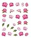 SENECIOTM Rose Pink Floral Nail Art Manicure Decals Water Transfer Stickers 1 Sheet RS.129.00