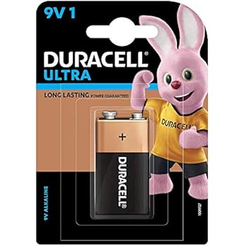 Duracell 9V Alkaline Battery with Duralock Technology (Black and Braun)