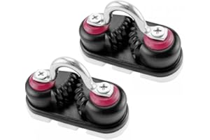 MiOYOOW 2 Pcs Taquet Coinceur, Taquet à Came Bateau Taquet Coinceur Corde Voile en Aluminium Diamètre Ligne Max 15mm/0.59" pour Kayak Voilier Bateau Canoë