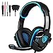 Produktbild SADES SA-708GT PS4 Gaming Headset PlayStation 4 Headset PS4-Kopfhörer mit Mikrofon für PlayStation 4 PS4 Neue Xbox One PC Computer mit Lautstärkeregler (Blau)