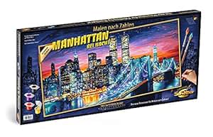 Schipper 609220369 609220369-Malen nach Zahlen-Manhattan bei Nacht