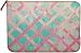 Laptop Bag / Macbook Pro 13 inch Laptop Real Leather Sleeve - Hand Crafted Real Genuine Leather designer Cover case sleeve for Macbook Pro 13 inch . Design printed on Polycotton Canvas. [3 Years Warranty]. DailyObjects Girly Retro Turquoise Pink Watercolor Lattice Design. RS.1549.00