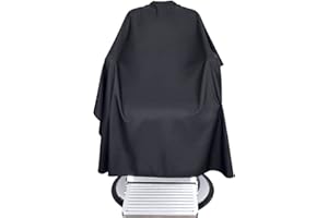 TRU BARBER Friseurumhang, XXL, Silikonkragen, 100% Polyester, leichtes Cape und wasserdicht, professioneller Salon-Umhang mit Schnappverschluss, Friseurumhang schneideumhang