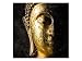 Produktbild kunst-discounter Asien Buddha Gold Wandbild A06250 Canvas Leinwandbild Quadratisch auf Keilrahmen Größe 50 x 50 cm