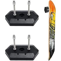 AUXPhome Confezione da 4 supporti da parete per sci/snowboard, ganci galleggianti da parete, in acciaio inox, gomma resistente all'abrasione protegge i bordi della tavola, accessori inclusi