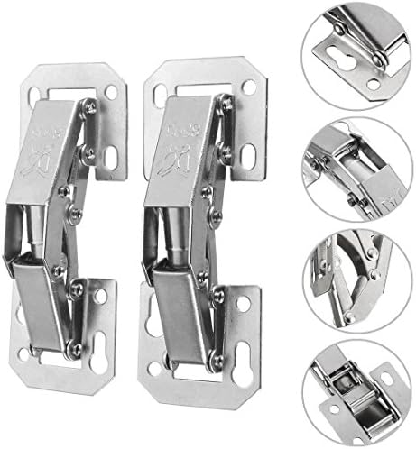 Soft Close Hinges Concealed Overlay Hinge for Cupboard Doors Kitchen Cabinets Furniture Pack of 2