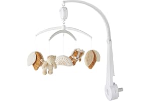 NOUKIE'S NOUKIE’S - Mobile musical - Babou & Kendi - Rotation automatique sans piles - Compatible avec berceau, lit à barreaux et parc - Idéal dès la naissance pour apaiser et endormir bébé