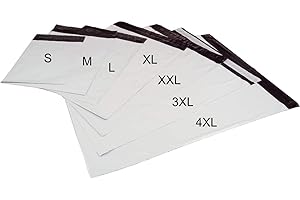 GLOBAL PACK 100 Stk. Versandtüten Versandbeutel Versandtaschen 500x400+50 mm Größe 3XL mit selbstklebenden Permanentklebeverschluss