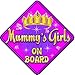 TORQ MUMMYS GIRLS Baby on Board Car Window Sign