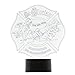 Produktbild ST. FLORIAN Feuerwehr Schutzpatron | LED Design Lampe | Acrylglasplatte gelasert | 6 Farben einstellbar | USB Anschlusssockel