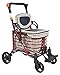 Produktbild TWGDH 4 Wheel Lightweight Shopping Trolley Ältere Rollator Walker Mit Sitz Zu Essen Zu Kaufen, Um Den Kleinen Faltbaren Wagen Schieben, Nur 8 Kg,A