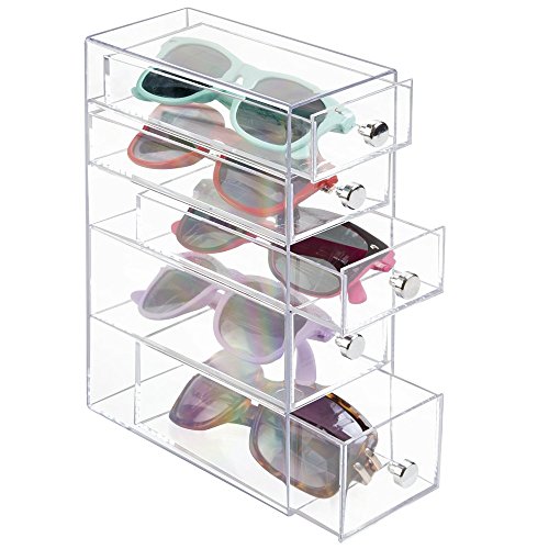 mDesign Aufbewahrungsbox Tower mit 5 Schubladen – durchsichtig - 3