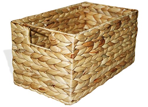 KMH®, Praktische Korb-Box aus geflochtener Wasserhyazinthe (#204035)