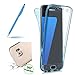 Produktbild für Galaxy J7 2017 Hülle, Clear Cover für Samsung Galaxy J7 2017 360 Grad Full Body Silikon Schutzhülle, Girlyard Ultra Dünn Weiche TPU Transparent Vorne Hinten Komplett Schutz Handyhülle (Klar Blau)