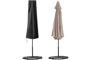 OKPOW Parasol Cover Waterproof,600D Garden Umbrella Cover with Zip(153 * 30 * 30cm),Fit for Ø 200 cm Garden Parasol,Multipurpose Umbrella Covers for Outdoor