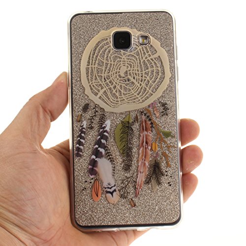 Funda Samsung Galaxy A5 2016 SM-A510F Wanxida Funda de Silicona TPU Carcasa Transparente Clara Soft Clear Case Cover Funda Blanda Delgada Carcasa Suave Ligera Caja Anti Rasgu  os Anti Choque Funda protectora con Dise  o   nico - Atrapasue  os de Pluma