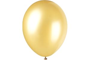 Unique Party - 80082 - Paquet de 8 Ballons Nacrés en Latex - 30 cm - Or, Champagne Doré