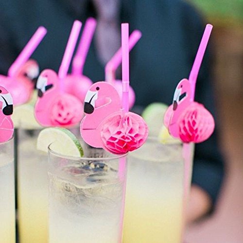 UK Stock 10pcs Bendable Kunststoff Cocktails Geburtstag Hochzeitsfeier trinken Strohhalme (10) - 3
