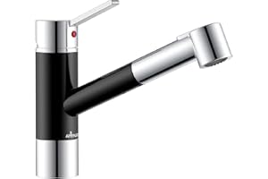 APPASO Mixer Tap Kitchen, Kitchen Taps with Pull Out Spray, Single Handle Kitchen Mixer Tap with High Spout 120° Swivel Kitchen Sink tap Lead-/Nickel-Free with Hot and Cold Water Mixer