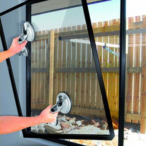 Saugheber mit 2 Saugnäpfen aus Aluminium für den Transport von Grasplatten, Fenster uvm. - 2