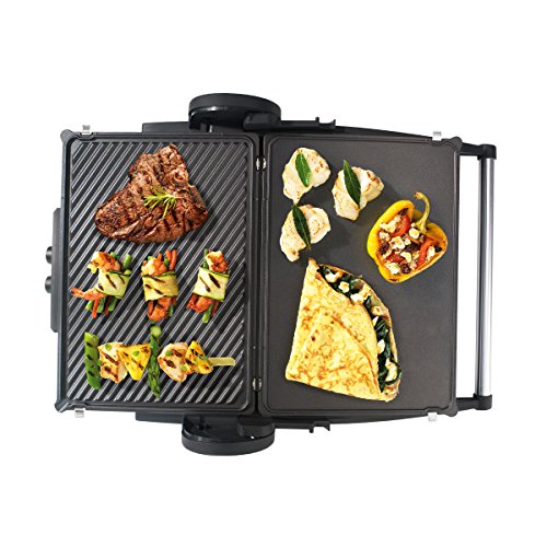 Bosch TFB4431V Kontaktgrill (2000 W, 3 Grillpositionen, zwei separate Temperaturregler für obere / untere Grillplatte), smoke silber / anthrazit - 3
