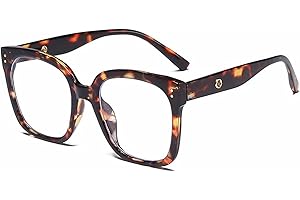 UILYNIU Lunettes de Lecture, Lunettes Anti-lumière Bleue pour Femme, LunettesSurdimensionnées de la Mode, Lunette Gaming, Lunettes de Vue Ronde, Lunettes pour Ordinateur