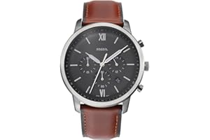 Fossil Neutra Uhr für Herren, Quarz-Chronographenwerk mit Lederarmband