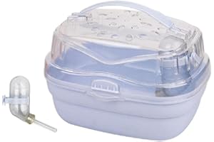 hero-s Trasportino criceto, gabbia portatile da viaggio, piccoli animali, con bottiglia d'acqua, borsa per porcellini d'India