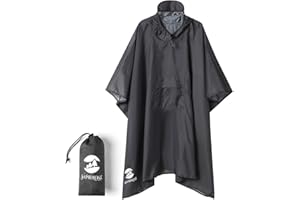 SaphiRose PONCHO Pluie, 3-en-1 Impermeable en Polyester Poncho, Multi-Fonctionnel Adulte d'Extérieur Cape-Poncho,Parasol,217 x 143cm