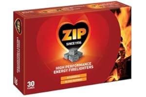 Zip High Performance Energy Firelighters, 30 Cubes (4 Packs, Total 120 Cubes) | Powerful & Long-Burning | Safe & Reliable