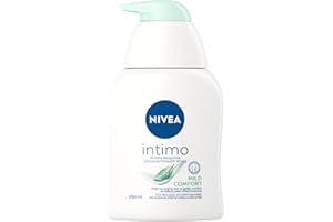 NIVEA Lotion Nettoyante Intime Confort (1 x 250 ml), Gel intime pour femme à l'huile de Jojoba bio et camomille, Soin intime nettoyant & protecteur pour tous types de peaux