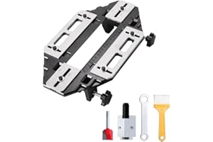 DUEBEL Aleación de Aluminio Plantilla de Puerta para Carpintería - Localizador de Ranurado con Guía de Orificio y Cerradura