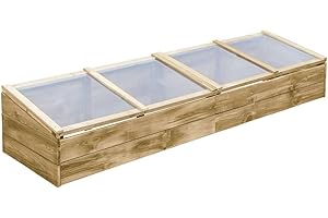 vidaXL Pin Imprégné Serre Froide Jardin Toit Patio Bac à Fleurs Jardinière