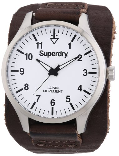 Superdry Herren-Armbanduhr XL Analog Quarz Leder SYG102T Superdry Herren-Armbanduhr XL Analog Quarz Leder SYG102T