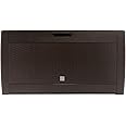 CASARIA® 310L Plastic Garden Storage Box | Rolling Wheels | Outdoor Cushion Patio Deck Box |Side Carry Handles | Lockable | Weather Resistant | 119x48x60cm | Rattan Effect | Brown