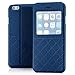 Produktbild Saxonia Tasche Apple iPhone 6 / 6S Hülle Case Flip View Cover Edle Schutzhülle mit Fenster Blau