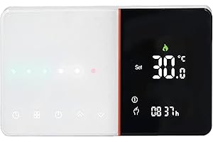 GOCK Termostato WiFi per Caldaia a Gas,Termostato intelligente Touch Button Retroilluminato Programmabile Funziona con Alexa e Telefono APP